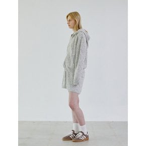 Nef wool knit half pants_LIGHT GREY