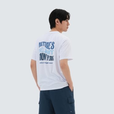 스노우피크 워터 레터링 반팔 티셔츠 S25MMWSW02