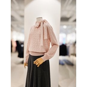 [파주점] [더아이잗컬렉션]리본넥 패턴 풀오버 니트 CR1A1PO031