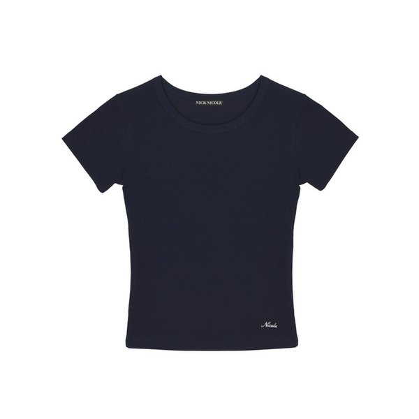 ESSENTIAL SLIM HALF TOP_NAVY