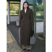 TAILORING WOOL DOUBLE COAT_KHAKI BROWN