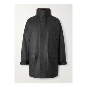 오라리 오버사이즈 패딩 울 코트 블랙 46376663162885140