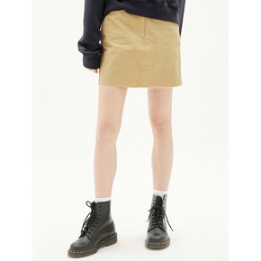 STITCH MINI SKIRT_BEIGE