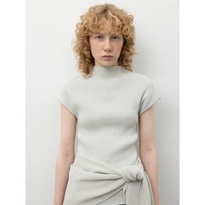 Mock-Neck Knit_Ice Blue