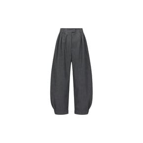 아모멘토 26FW Wool Shirring Pants, Charcoal