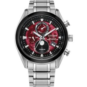 미국 시티즌 시계 Citizen EcoDrive Tsukiyomi AT Red Dial Super Titanium Bracelet 워치 43mm