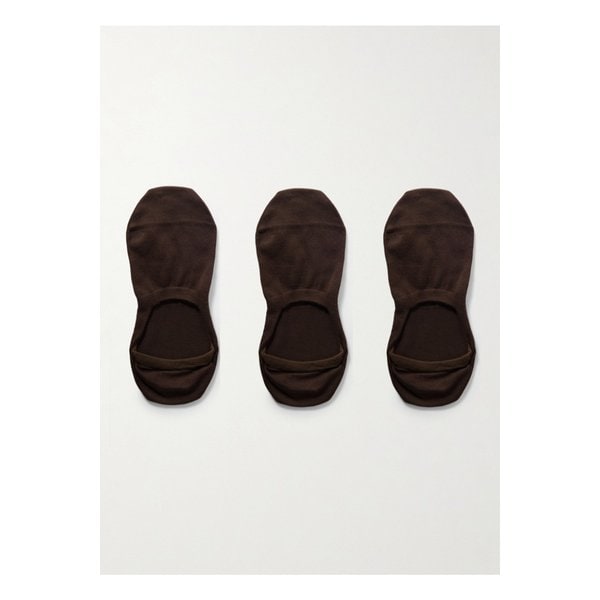 미스터 피 노쇼 머서라이즈 코튼 양말 3p 세트 브라운 1647597360082726