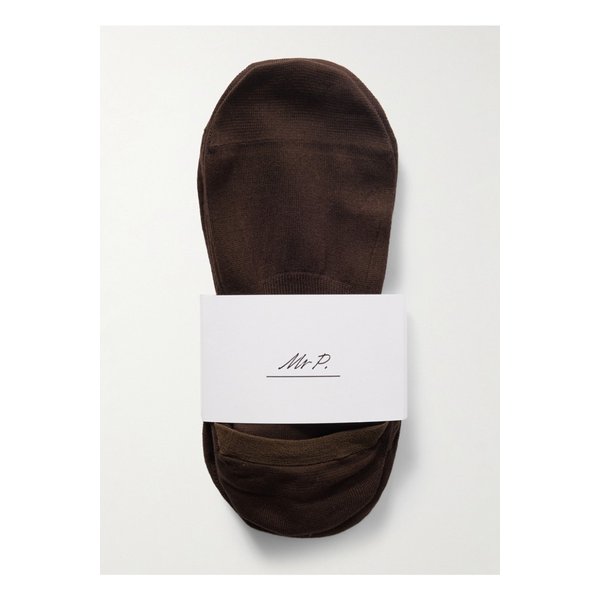 미스터 피 노쇼 머서라이즈 코튼 양말 3p 세트 브라운 1647597360082726