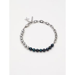 Duality Chain Sphere Bracelet Silver&Black Pearl JDB21SB002M