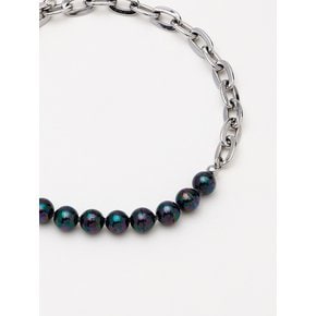 Duality Chain Sphere Bracelet Silver&Black Pearl JDB21SB002M