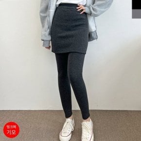 밍크퍼 데일리 5부 롱치마 레깅스