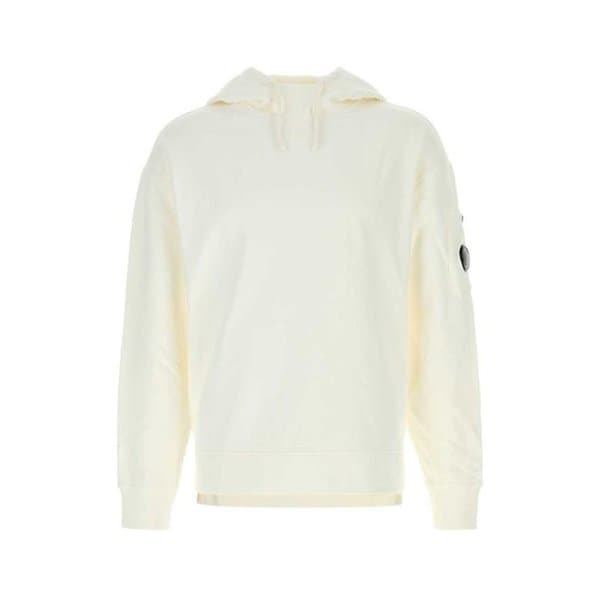 25FW 씨피 컴퍼니 램스울 GRS 크루넥 렌즈 후드 티셔츠 19CMKN129A110149A103 GAUZE WHITE DOM