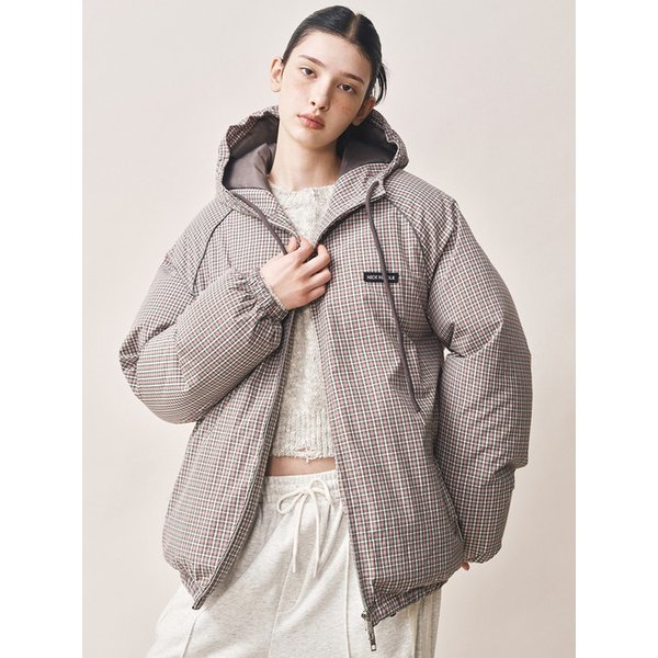 MINIMAL PIPING HOODED PADDING_CHECK