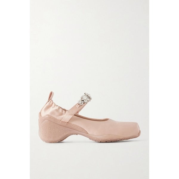 발레 러너 크리스탈 장식 새틴 펌프스 핑크 46376663163027652