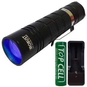 UV랜턴 블랙라이트 UV줌 W-365 + NCN 5핀 1구 충전홀더 + TOPCELL 2900mAh 배터리