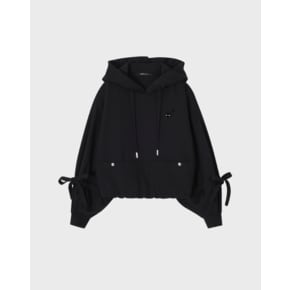 [파주점] [송지오우먼]지제로 리본 크롭 후드 블랙 WI2TS916BK