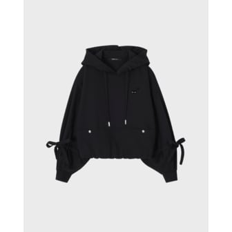 송지오 [파주점] [송지오우먼]지제로 리본 크롭 후드 블랙 WI2TS916BK
