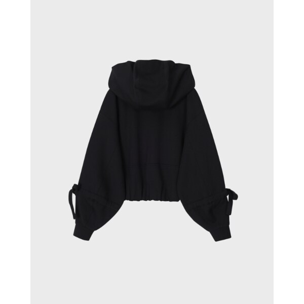 [파주점] [송지오우먼]지제로 리본 크롭 후드 블랙 WI2TS916BK