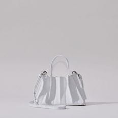 Lucky Pleats Canvas Coated Baby Bag White