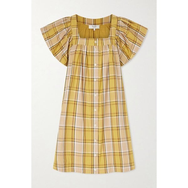 코플랜드 체크 코튼 포플린 미니 원피스 46376663163017764
