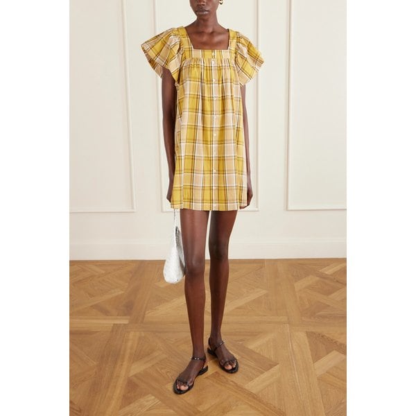 코플랜드 체크 코튼 포플린 미니 원피스 46376663163017764