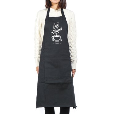 메종키츠네 남녀공용 앞치마 (CKMU08202WW0111 BLACK) 24FW