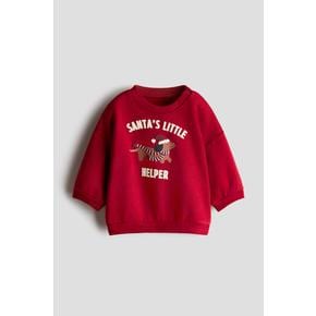 프린트 스웨트셔츠 레드/Santa's Little Helper 1314911022