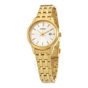 4439859 Seiko Classic Quartz White Dial Yellow Gold-tone Ladies Watch