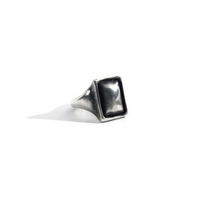 SILVER ANTIQUA SQUARE RING