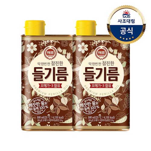 [사조]참진한들기름500ml x2개