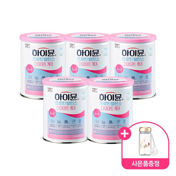 [비밀특가] 하이뮨 프로틴 밸런스 다이어트케어 304g 5캔