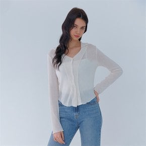 LINEN RIBBED COLLAR SHIRT IVORY