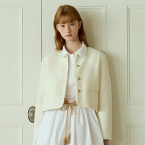 TIDY ROUND TWEED JACKET_IVORY