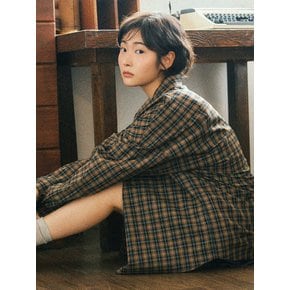 Teal Oasis Check Shirt S160 Olive Brown