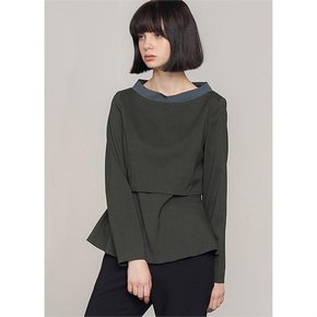 LAYERED BOAT NECK BLOUSE[A]