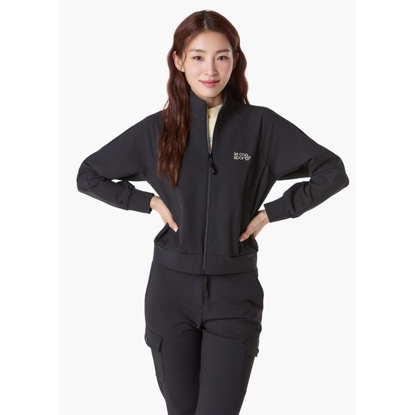 [여주점] [ENJOY] 여성 레터링 포인트 풀집업 점퍼 GQ122LBL24 BLCK