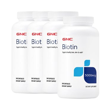 GNC [해외직구] 지앤씨 비오틴 5000mg 240캡슐 x4