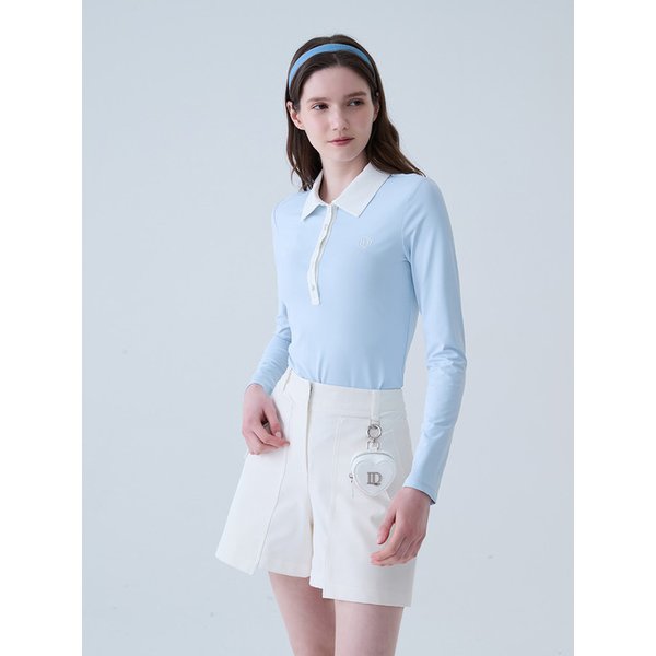 [LESTP38SB] 쿨 슬림 긴팔 PK 티셔츠 S/BLUE