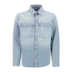 [해외배송] 24 S/S 발망 모노그램 데님 오버셔츠 CH1HC088DD27 BLEU JEAN B0231142822