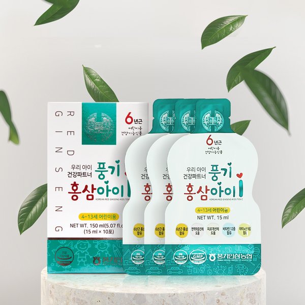 [풍기인삼농협] 황풍정 6년근 풍기홍삼아이(어린이용) 15ml x 30포 /쇼핑백 포함