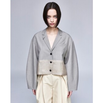 송지오 [파주점] [송지오우먼]송지오 컬렉션 고스트 크롭 자켓 그레이 WH3JK703GY