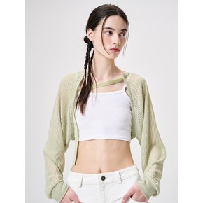 Strap Bolero Cardigan, Light Green