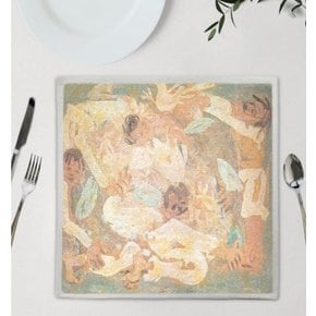 현대미술 흰소 미술작품 컵받침 테이블 매트 초소형 15x15/15x20 이중섭 123Picture