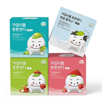  국내생산 자일리톨 충치예방 튼튼캔디 60정 3box (샤인머스켓/딸기/사과/우유맛) 4종