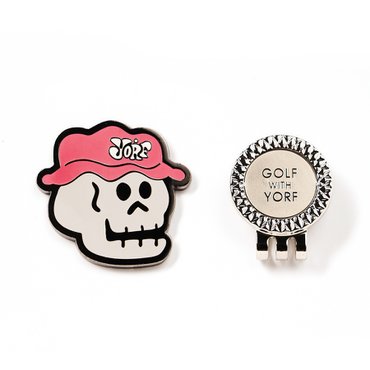 욜프 BALL MARKER SKULL PINK 볼마커 스컬 핑크