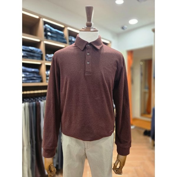 [여주점] 코오롱 브렌우드 남성 기모 솔리드 폴로넥 티셔츠 BRTAW25411WIX