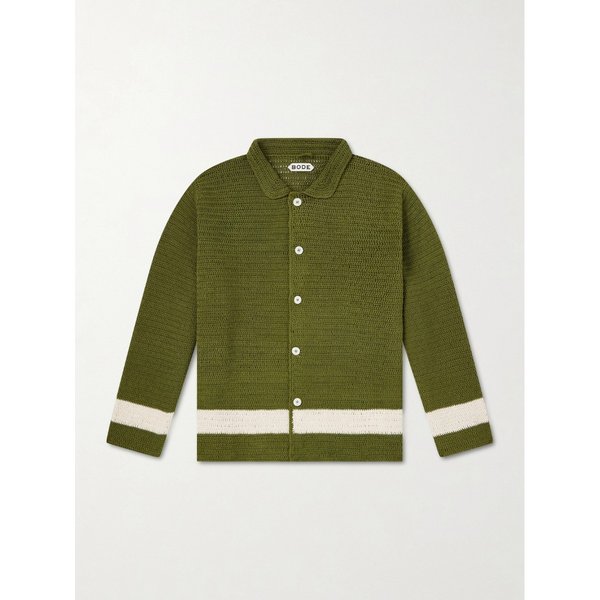 보디 마시 스트라이프 크로셰 코튼 셔츠 46376663162957783