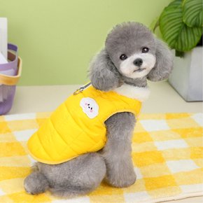 강아지 후리스 하네스 애견 패딩 조끼 개 겨울잠바