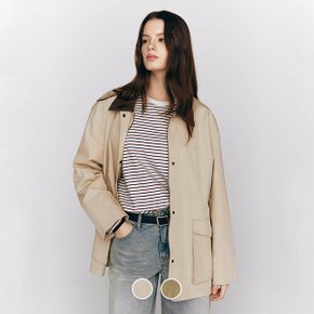 375509 여 코튼/나일론 미드렝쓰 자켓