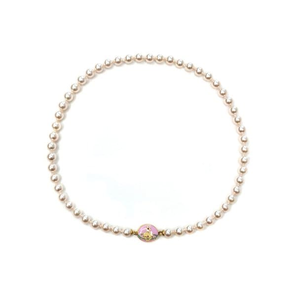 비비안 웨스트우드 목걸이 LOELIA 로엘리아 핑크 골드 크림 펄 6303002002R838 R838